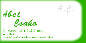 abel csako business card